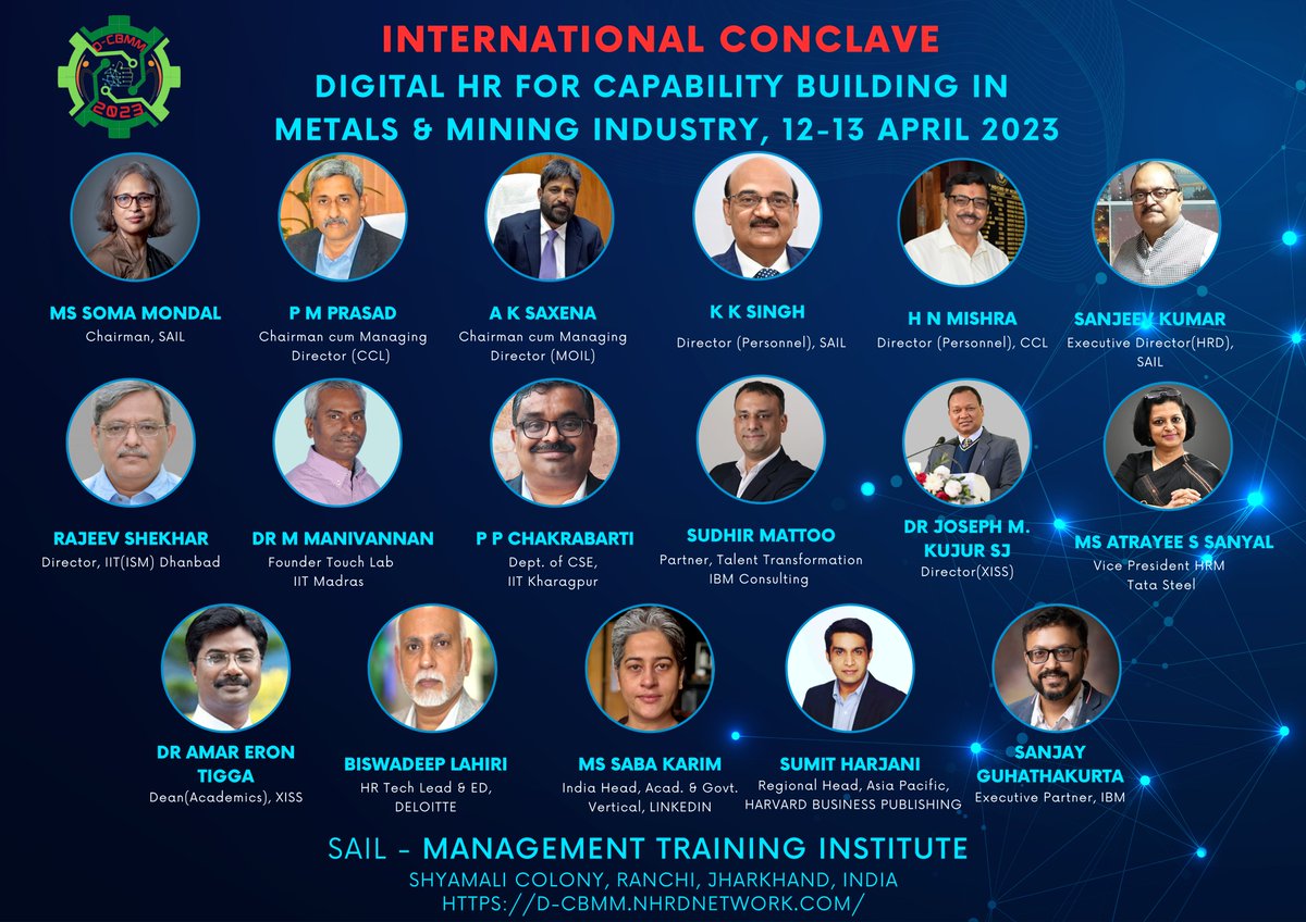 dcbmm2023's tweet photo. Leveraging Human Resource Capabilities for achieving organisational goals is a major objective being pursued by business leaders across the world. Focus has now shifted to Digital HR.
One day to go. Hurry and Register https://t.co/cO2C9yjMAi
Check out our eminent speakers https://t.co/eYm9O5gaBu