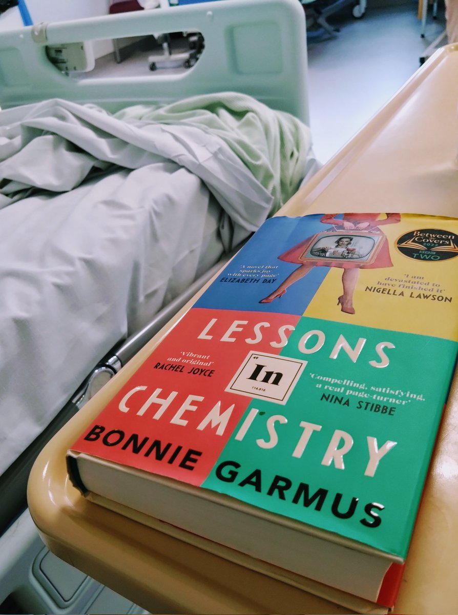 drkcarrutherst's tweet photo. Distracted myself from challenges of my recent visit to @SheffieldHosp with this book appropriately titled #LessonsInChemistry by @BonnieGarmus - fabulous read! Started it in the waiting room, finished it on the ward! #AdventuresInReading #WomenInSTEM #ElizabethZott 💪🤓 https://t.co/aSm785Pj5U