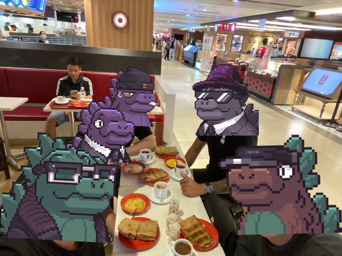 Spent a good morning bringing our 🇦🇺 friend <a href="/Craigjlu1/">Creggers.eth🦖🏴‍☠️</a> for our favourite breakfast!

#kingzontop
<a href="/KaijuKingzSG/">SG KaijuKingz 🇸🇬👑</a> <a href="/KaijuKingz/">KaijuKingz</a>