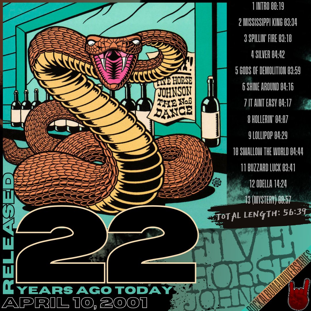 Happy 22 to 'The No.6 Dance' by Five Horse Johnson!
#thisdayinmetal #thisdayinmusic #thisdayinrock #rock #metal #numetal #heavymetal #speedmetal #thrash #classicrock #blues #sleazerock #albumanniversary #rockalbumanniversaries #theno6dance #fivehorsejohnson