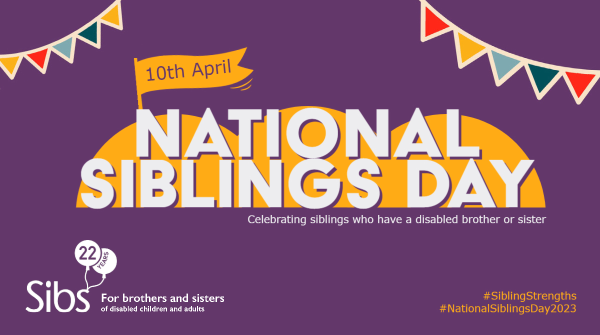 Sibs_uk's tweet image. Happy #NationalSiblingsDay2023 We are celebrating #siblings who have grown up with a disabled brother or sister.  Tell us about your #SiblingStrengths! We look forward to you joining the sibling conversation today!  
sibs.org.uk/nsd