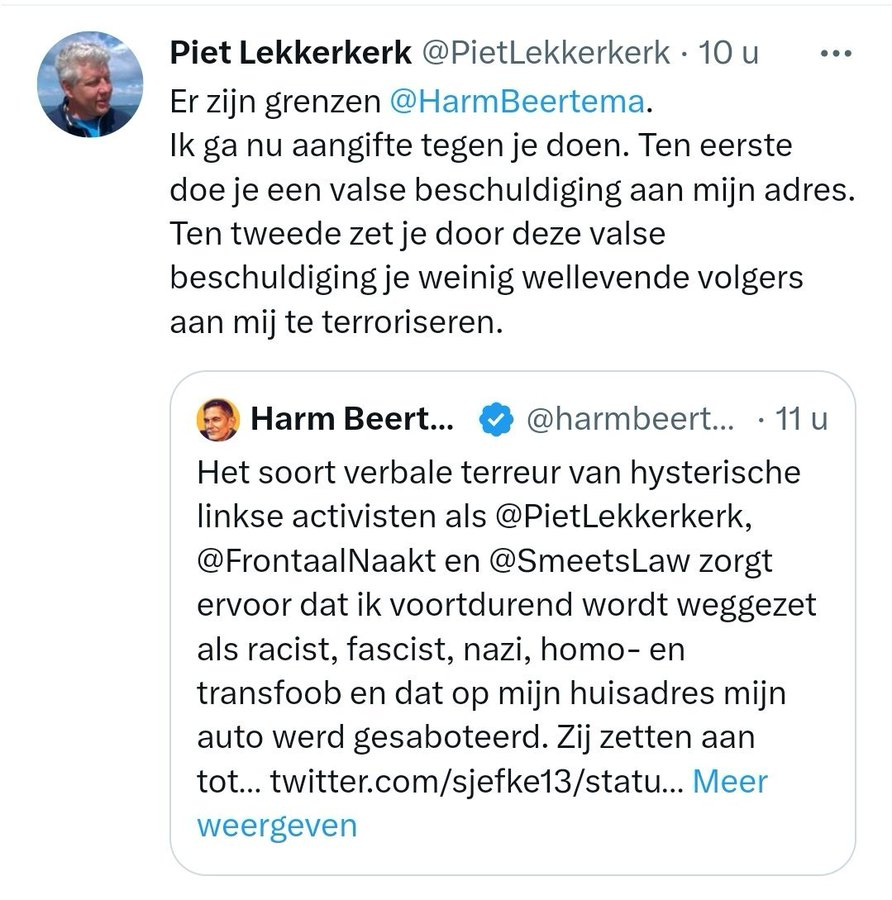 EelcoHoecke's tweet photo. Piet Lekkerkerk van #D66 is niet lekker in zijn bovenkamer. #teamHarm https://t.co/9RdpRwva1N