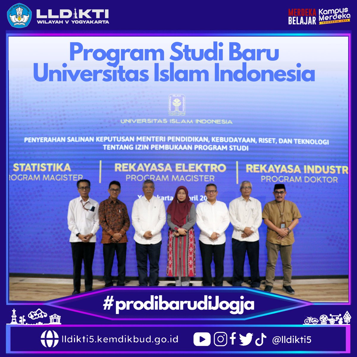 lldikti5's tweet image. UII secara resmi membuka tiga Program Studi baru:  

Program Studi Statistika Program Magister
Program Studi Rekayasa Elektro Program Magister Program Studi Rekayasa Industri Program Doktor  

#lldikti5 #kampusmerdeka #programstudi #kawanlima #lldiktijoga #uiisnpiration