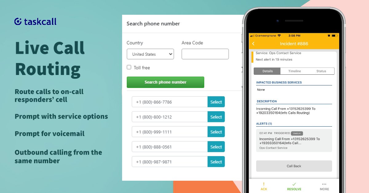 taskcallapp's tweet photo. Remote call support management with TaskCall. Whether it is your ITOps or warehouse team - live call routing can empower your operations.
#TaskCall #ITOps #CallRouting https://t.co/5r0dQBBGzb