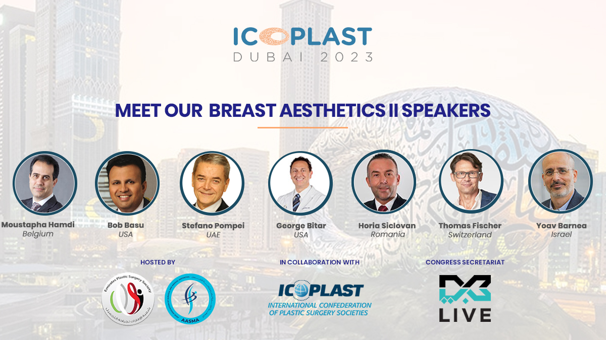 Discover the latest advancements at #icoplast2023 in breast aesthetics with our expert panel of renowned surgeons.

Register now: registrations.dxblive.com/CommunityPorta…

#plasticsurgery #aesthetics #dubaiplasticsurgerymeeting