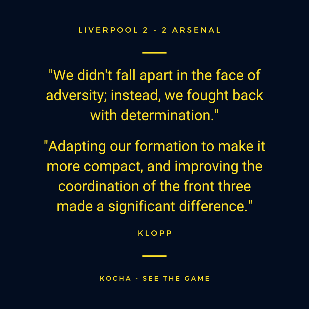 Mastering EI (Emotion+Information) is the key to great coaching in every phase of the game. Klopp embraces the determination and adapts strategically. Even in the mad games, EI prevails. #Coaching #Football