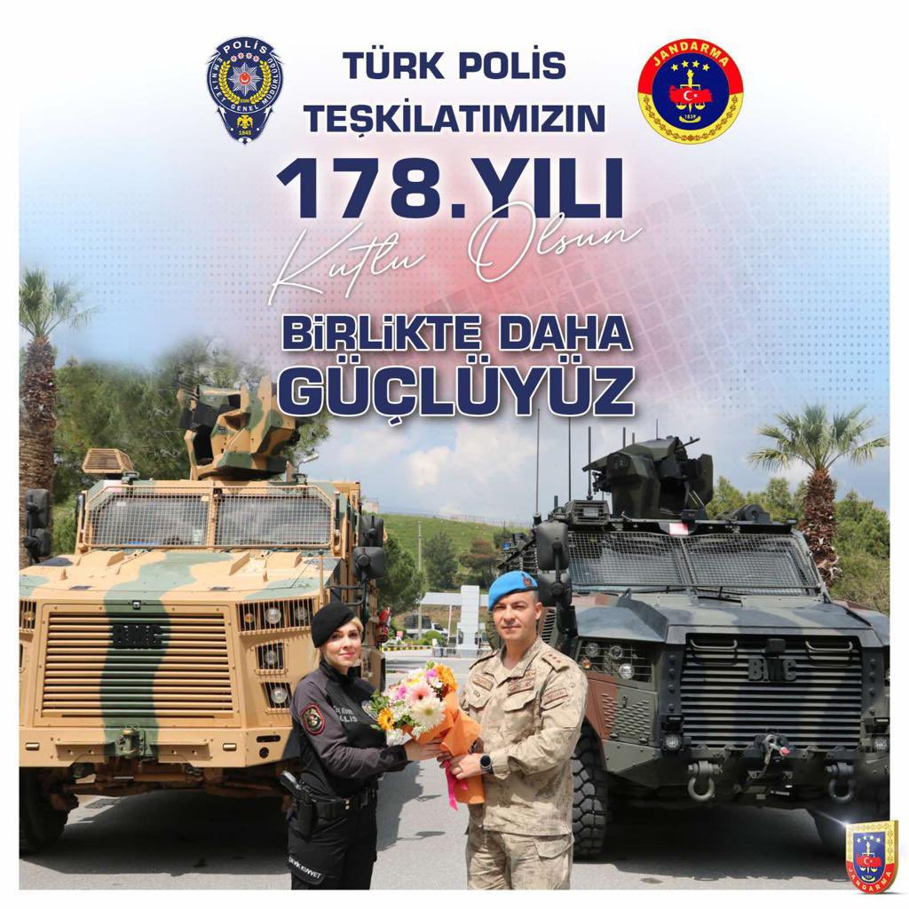 Birlikte Daha Güçlüyüz🇹🇷

Omuz omuza görev yapmaktan onur ve şeref duyduğumuz Türk Polis Teşkilatımızın 178'inci kuruluş yıl dönümü kutlu olsun.👮👮‍♀️🚔