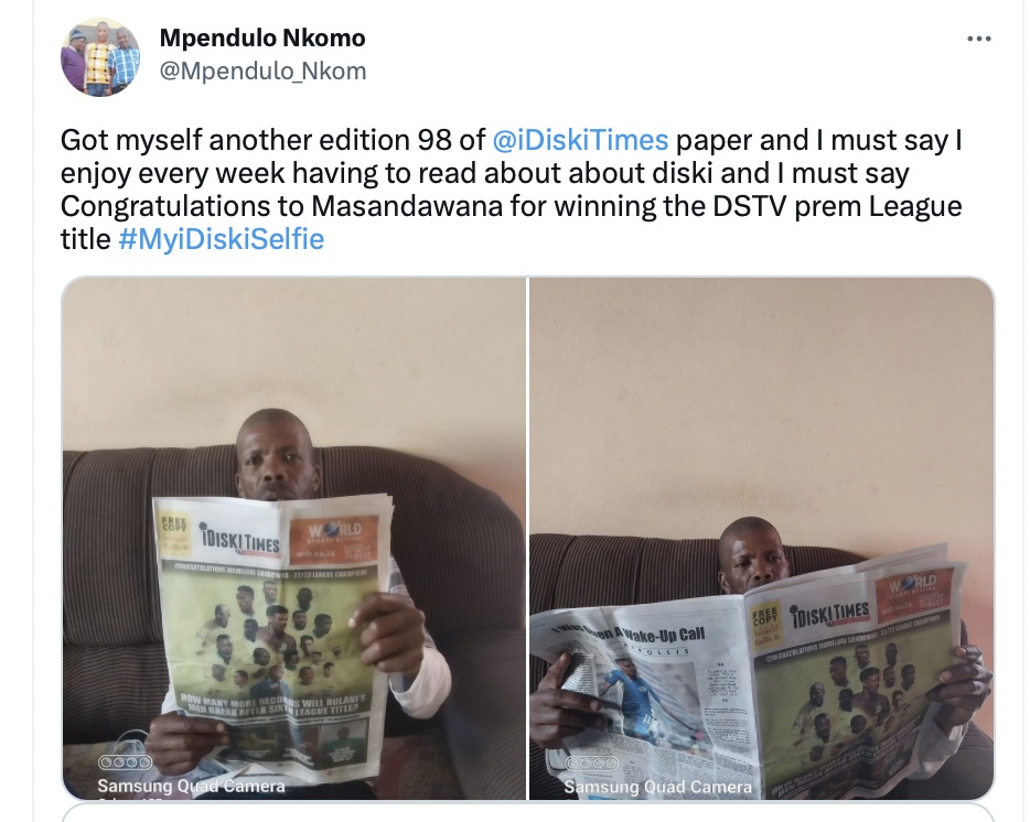iDiskiTimes's tweet photo. 🚨 WINNING TIME ‼️ 

Congrats to last week’s winners of the #myidiskiselfie competition! 

@Mpendulo_Nkom &amp; @slomkowena 👏

You've both won yourself R500 in cash.  PLUS a R500 betting voucher IF you have a @WorldSportsBet account. https://t.co/pkN5dHc5p2