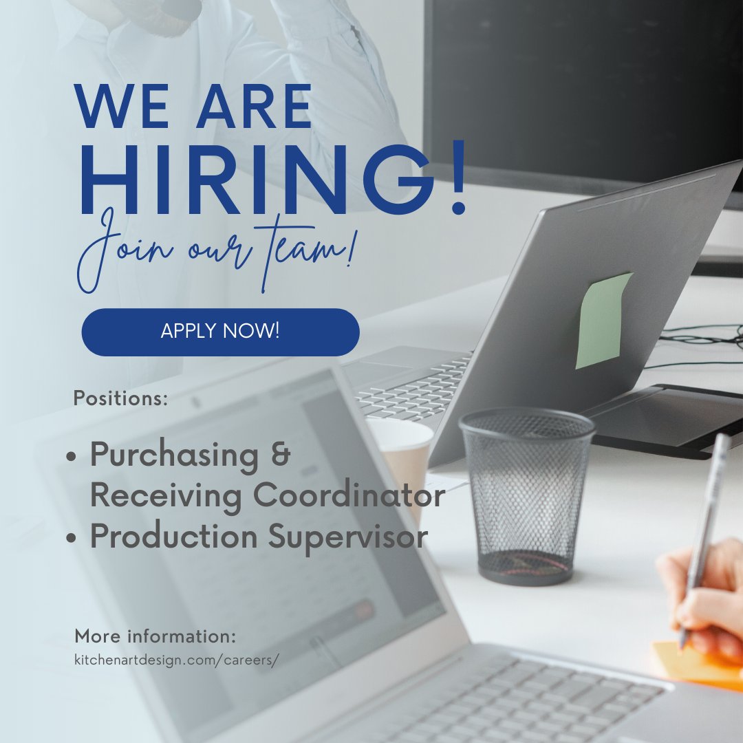 WE ARE #HIRING! 📣 Do you want to be part of our team? This is your opportunity! Join our team and help us create beautiful and functional living spaces for our clients. Apply now and lets make some kitchen dreams come true!

💻 Click the link in our bio to learn more and apply t