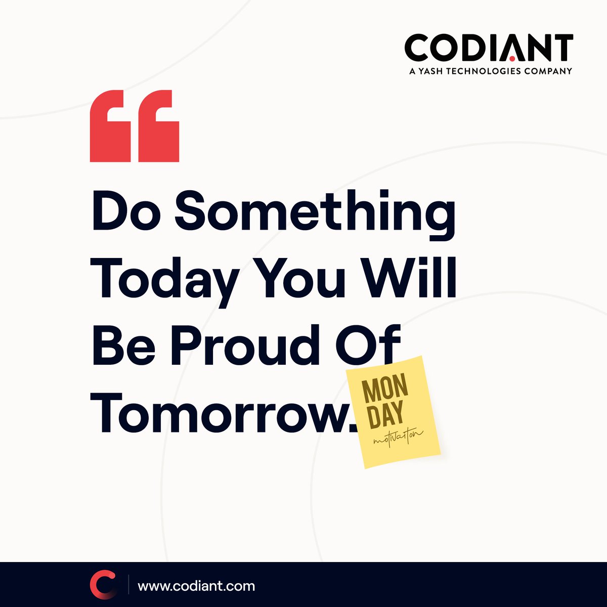 CODIANTSoftware's tweet photo. Small steps today can lead to great achievements tomorrow. Start now and be proud!        

#mondaymotivation #mondaymorningquote #mondaythoughts #mondaypost #mondayquotes #quoteoftheday https://t.co/FWuN3sgR7S