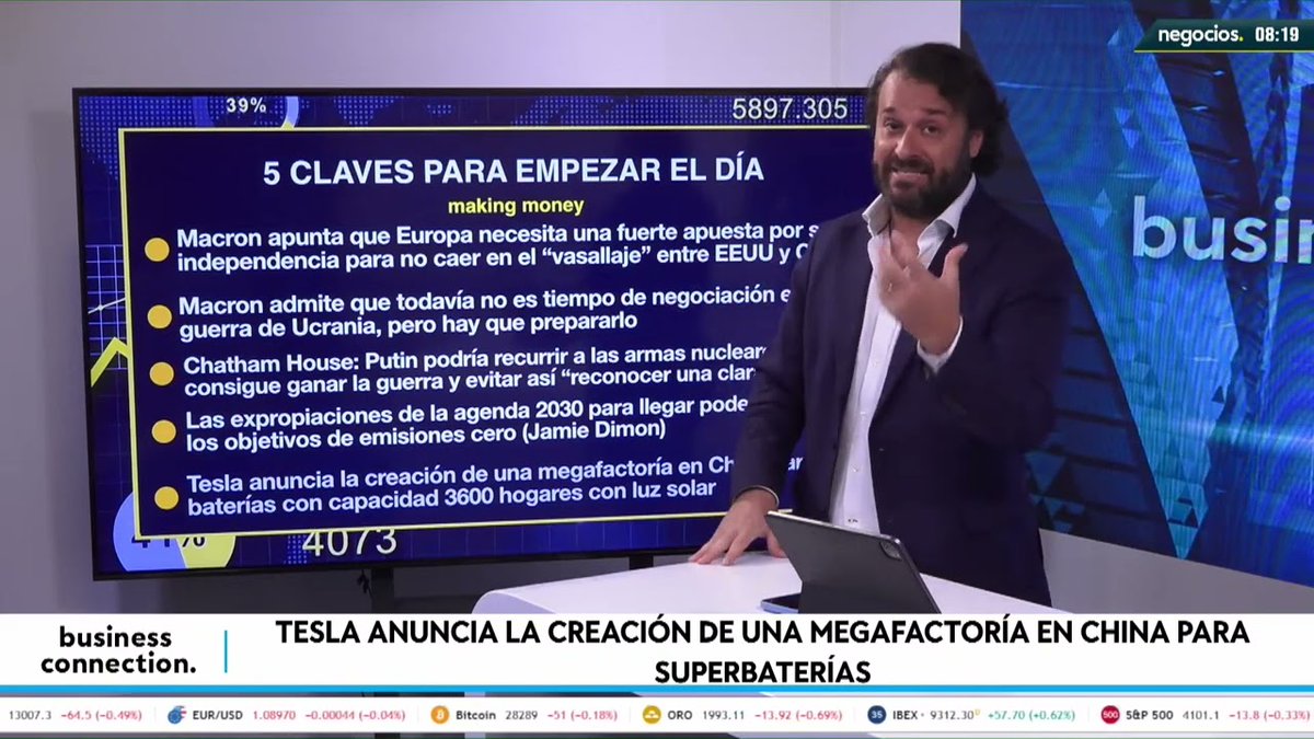 negocios_tv's tweet photo. Tesla creará una megafábrica de baterías en China: fuera de los bloques pero junto a la Agenda 2030
https://t.co/O1lTAEqTwE
#tesla #agenda2030 #china #fabrica #placasolar #energia #energialimpia #energiaverde #energiasolar #jamiedimon #molinosdeviento #molinos #economia https://t.co/dpjTiEacyw