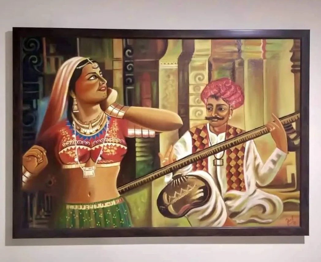 Sharing this #oilpainting that represents #IndianCulture in form of Rajasthani #Folk Dance.

@MinOfCultureGoI @g20org
#BhartiyaChitraKala

#art #artwork #Dance #music #painting #IncredibleIndia  #WomensArt #fineart #G20India  #G20SUMMIT #Artists #JeelsArt #AmritMahotsav #G20