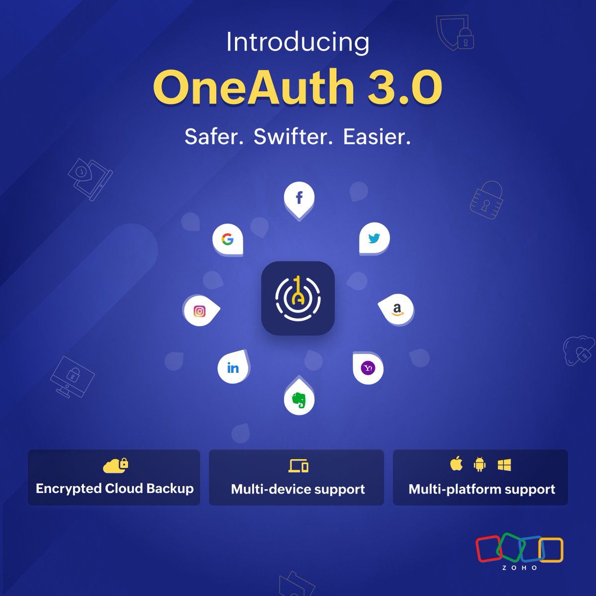 ZohoOneAuth's tweet photo. 📣The newly updated OneAuth is here!

In our latest version✨, we've put a great deal of attention into improving the overall security, performance, &amp; user experience of the app.

With OneAuth 3.0, #twofactorauthentication has become safer, swifter, &amp; easier. 

Here's a 🧵

#TFA https://t.co/393sgpPZTn