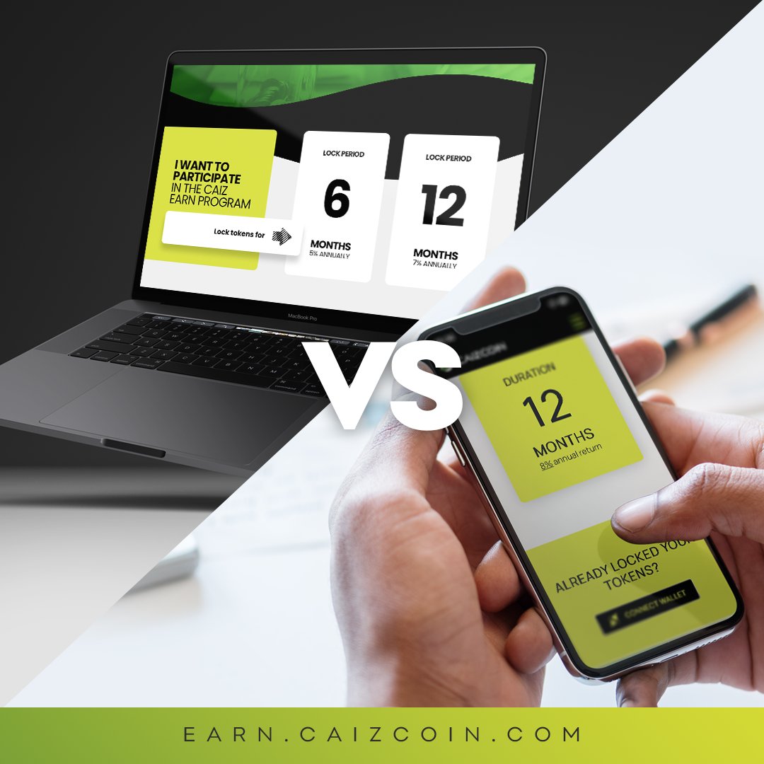 Caizcoin's tweet photo. Can't decide between desktop or mobile? Let us know your preference! π€
#DesktopVsMobile #CaizEarnProgram #CaizEarn #Crypto #Blockchain #Token #Caizcoin #Caiz https://t.co/Xtb1Gqc43p