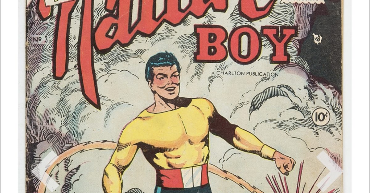 bleedingcool's tweet photo. ICYMI: Woooooo! The #NatureBoy flies in and makes his debut for #Charleton in this tough to snag golden age book at #HeritageAuctions today. #Sponsored https://t.co/NpwlrLYCQe https://t.co/dKS1eq3gnE