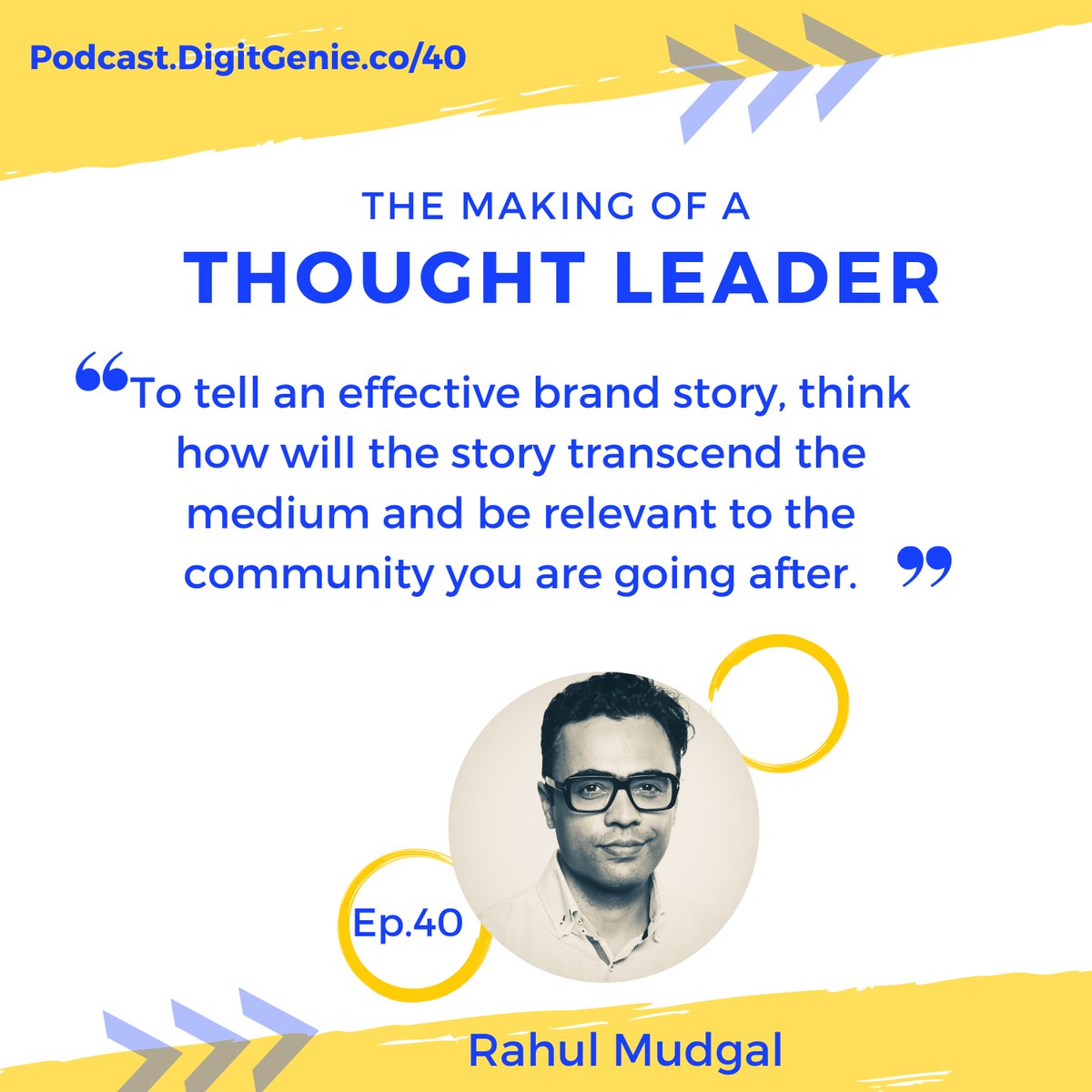 Building #brandleadership in the age of attention deficit is not easy. <a href="/suigeneris_1/">Rahul</a> shares unique perspective on how organizations should look at #storytelling differently on #TMTLpodcast latest episode. tune in here lnkd.in/d9EyEdPz
#buildingthoughtleadership