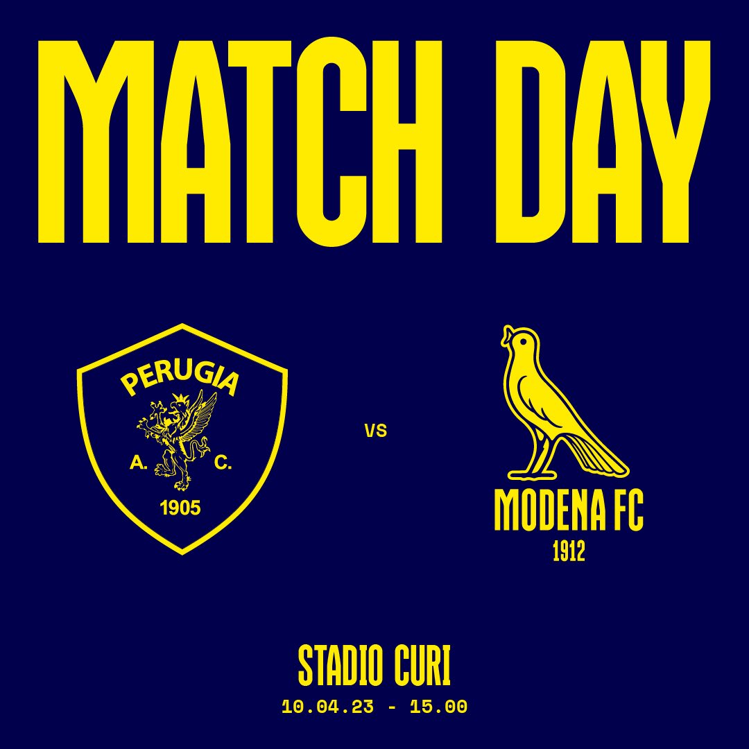 Modena_FC_1912's tweet photo. 🟡🔵 MATCHDAY ⚔️
🏆 #SerieBKT
🆚 @ACPerugiaCalcio
🏟 Curi
⌚️ 15.00
📺 #Sky #Dazn #Helbiz
#ForzaCanarini #daigialli #moDNA https://t.co/T0tUBmNclW