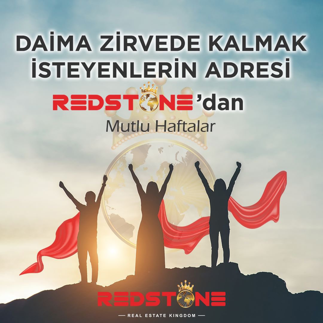 redstoneturkiye's tweet photo. REDSTONE'la hayallerinize daha da yaklaşacağınız bir hafta olsun!
Daima zirvede kalmak isteyenlerin adresi REDSTONE'dan Mutlu Haftalar! 🌟
#redstone #redstoneglobal #mutluhaftalar https://t.co/fbIfOFxLcp