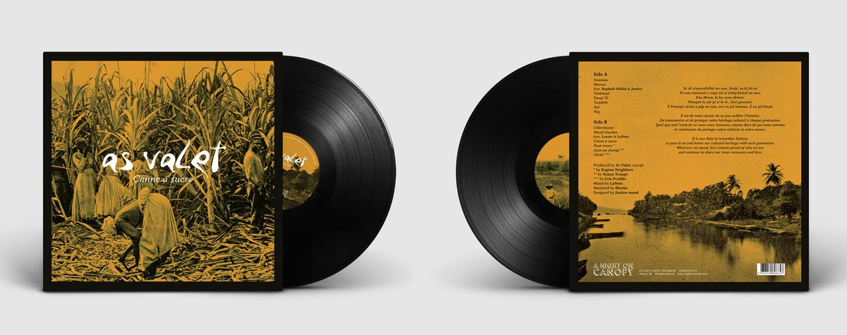 anightoncanopy's tweet photo. #AsVAlet "Canne à sucre". With @sonnytroupe @CrisProlific Available everywhere @Bigwax_Distrib
#hiphop #gwoka #martinique #vinyl #Beats
https://t.co/uOKOoPIy09 https://t.co/YS4btMHSC3