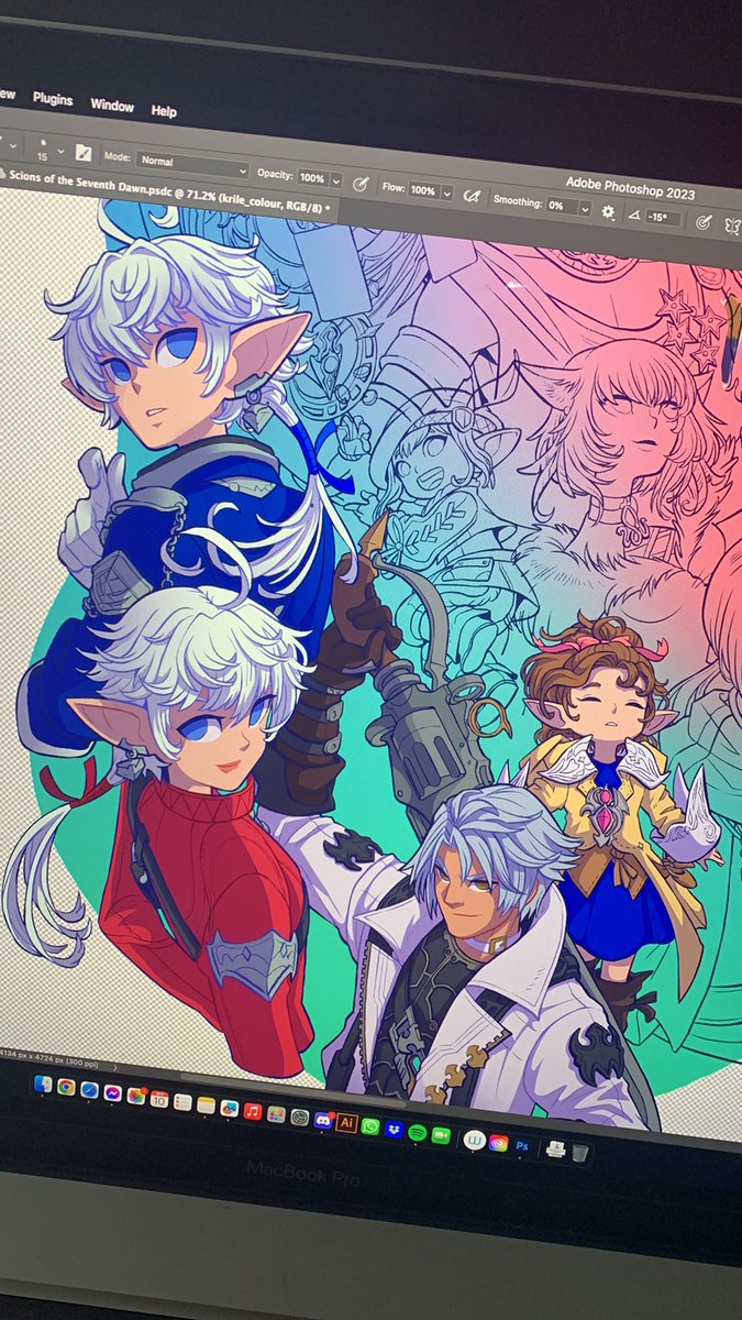 4 down and 5 more to go! Can’t wait to finish it 🥺✨💖 #FFXIV #FFXIVART #scionsoftheseventhdawn #endwalker