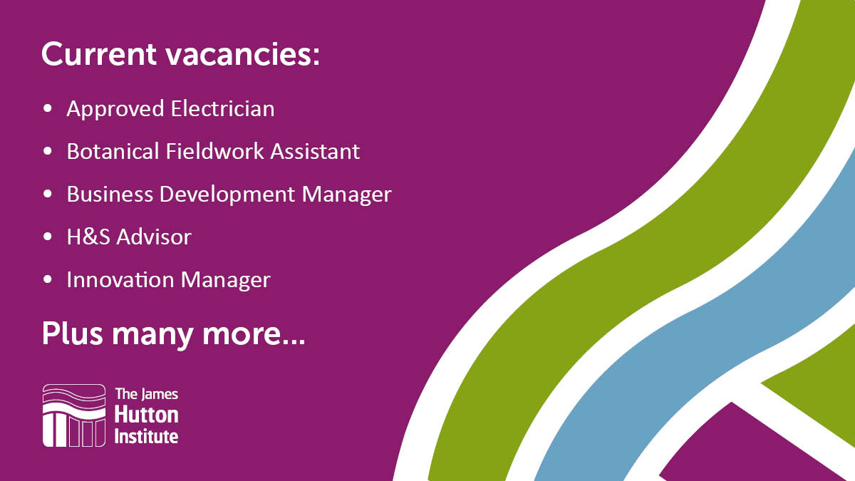 James Hutton Institute on Twitter "📢 We have several jobs available