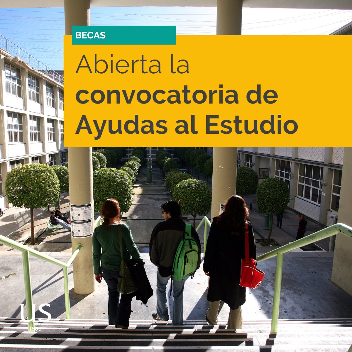 🔴 ¡Atención! Abierta la convocatoria de Ayudas al Estudio de la US 

➡️ bit.ly/3MMZnsT
🎒 Para quienes no hayan recibido otra beca o solo la ayuda de matrícula en la convocatoria <a href="/educaciongob/">Ministerio de Educación, FP y Deportes</a> 
🗓️ Solicitud: hasta el 21 de abril | #becas