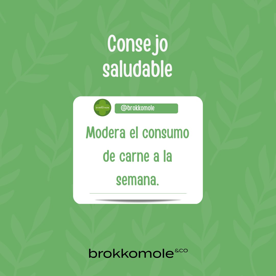 CONSEJO SALUDABLE: "Modera el consumo de carne a la semana". 📷
#consejos #tips #saludable #comidasana #brocomole #trucos #industria #brokkomole #moderacion #carne #semana #week