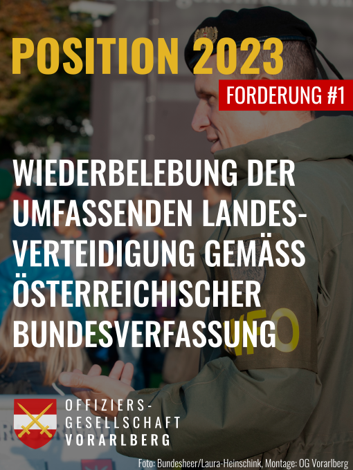 Die Verteidigung der Republik Österreich, ihrer Gesellschaft und Lebensgrundlagen ist nicht alleinige Aufgabe des Bundesheeres, sondern eine gesamtstaatliche Kernaufgabe.