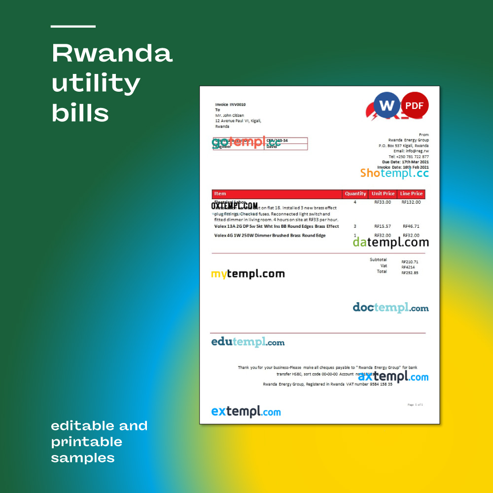Shotempl on twitter fully editable sample of rwanda energy group