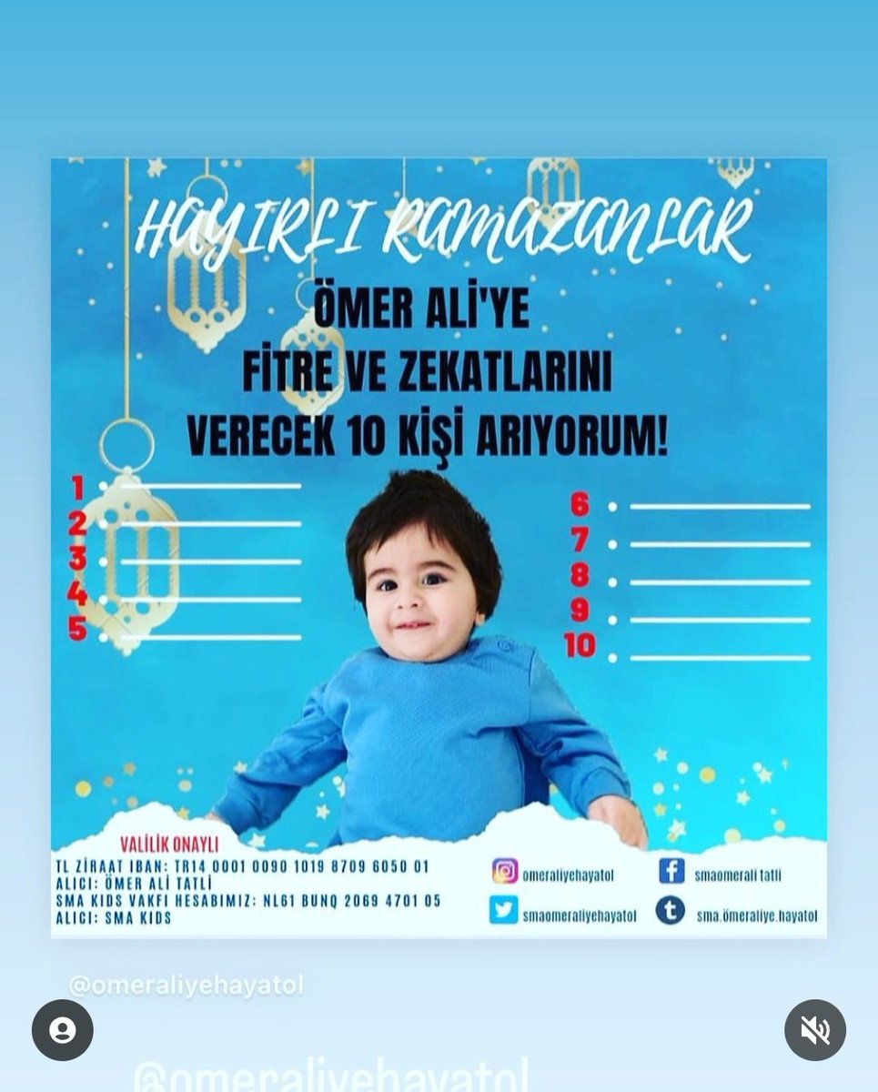 smatip1omerali's tweet photo. Sma savaşçısı Ömer Alinin hayatına sen de dokunabilirsin. Nasıl mı?✨Bağış yapabilir yada çevrenizde bağış yapabileceğini düşündüğünüz kişileri yönlendirebilirsiniz 🤍
✨Postumuzu paylaşabilir daha çok insanlara yönlendirebilirsiniz🤍😊 https://t.co/U1ZOzQJR3m