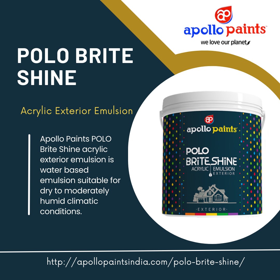 ApolloPaints_IN's tweet photo. POLO BRITE SHINE
Acrylic Exterior Emulsion
https://t.co/noogdiSzEn
.
.
#india #apollopaints #apollopaintsindia #business #paints #interiordesign #specialcoatings #waterproofing #repair #instacare #ecoplus #paintingcontractor #exteriorpainting #exterior #interior https://t.co/VJlTlHAeUz
