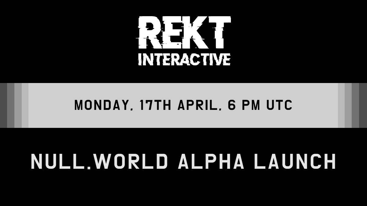We are thrilled to announce the alpha launch of Null World platform. Come and play with us: create guilds, earn achievements, and track your gaming stats!

When: Monday, 17th April, 6 PM UTC;
Where: null.world

You still have time to join a waitlist!