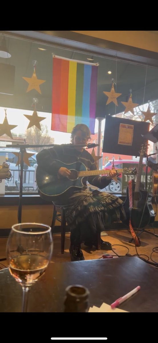 regraygiant's tweet image. played my first open mic at a queer art gathering it was so slay