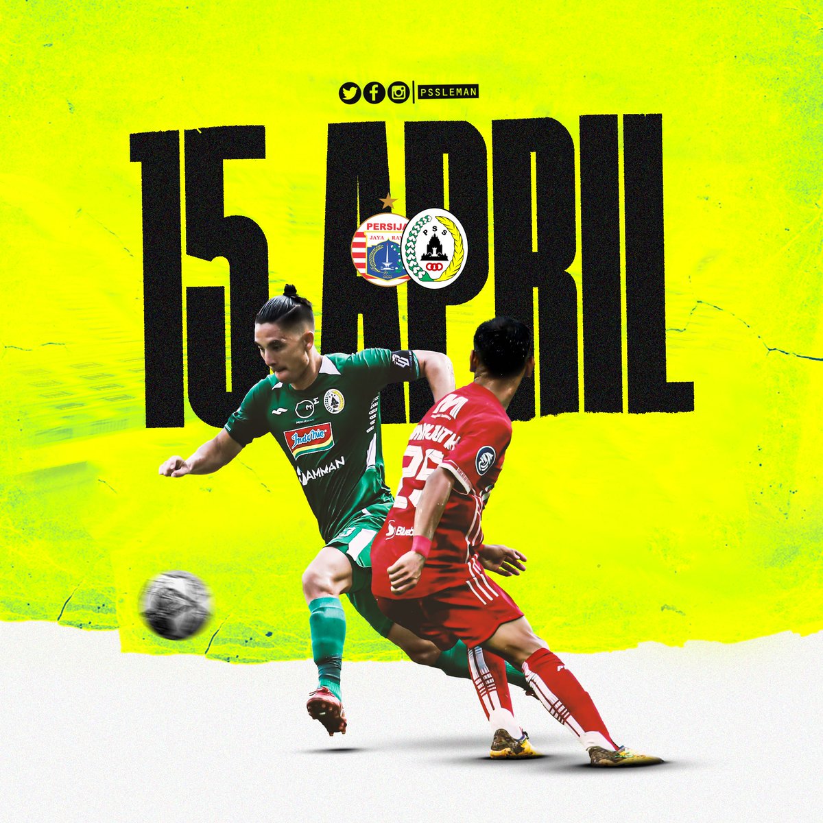 PSSleman's tweet photo. Jadwal laga terakhir musim ini.

Super Elja akan menghadapi Macan Kemayoran pada tanggal 15 April 2023.

#PSS #UnityForOurGlory https://t.co/f6eZrOVmfl
