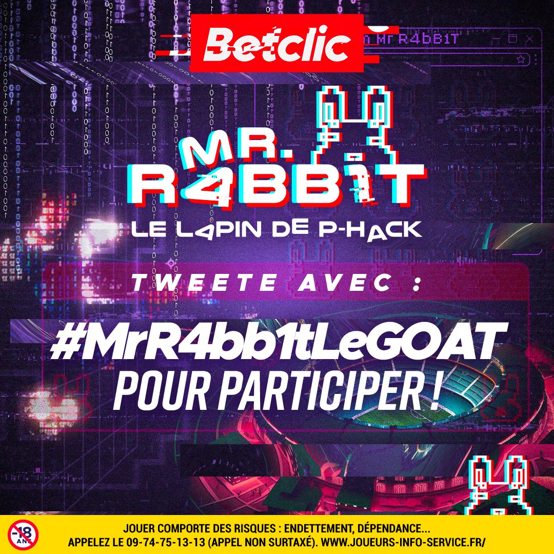 Betclic's tweet image. Sheeeeeeeesh regardez ce que j'ai trouvé ! 500€ de Freebets 😎🐰

👉 Tweetez avec le #MrR4bb1tLeGoat jusqu'à 14h et vous ferez peut-être partie des 50 chanceux qui remporteront 10€ de Freebets !