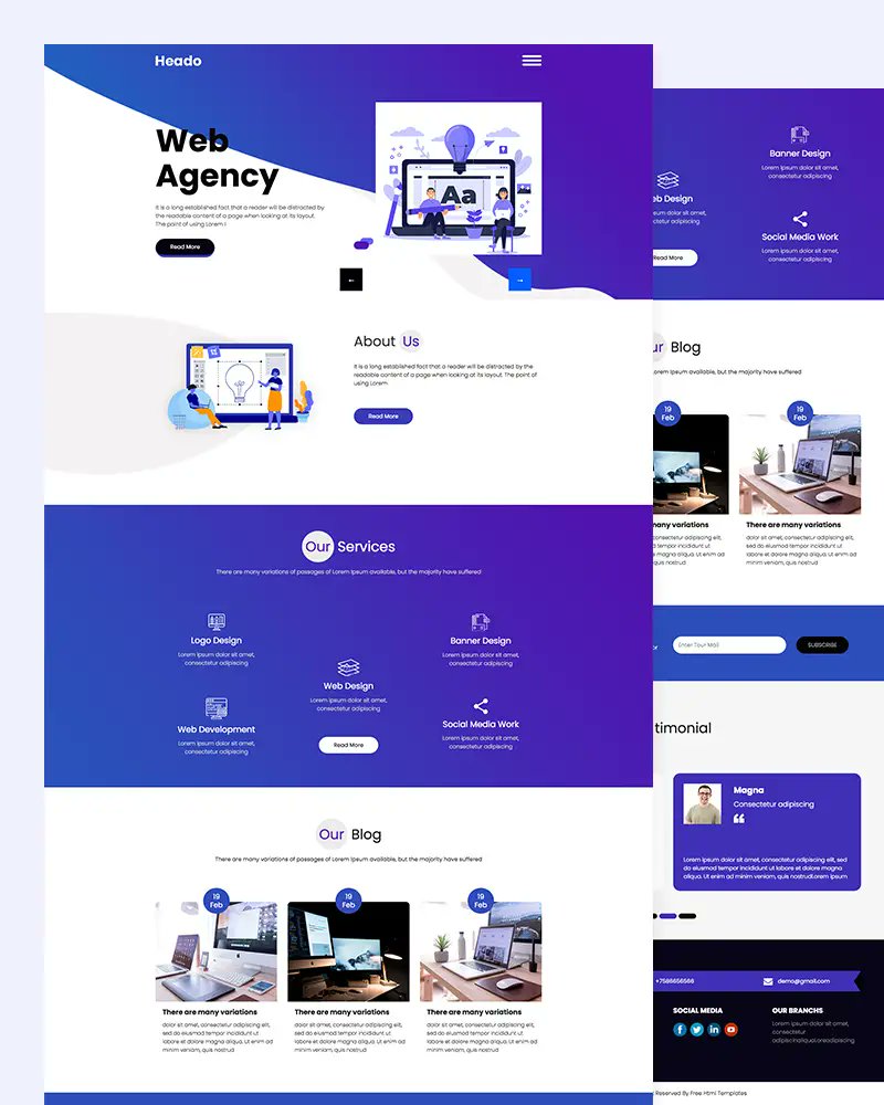htmldotdesign's tweet image. Heado – Web Agency Web Development template - #webagency #webdevelopment #webtemplate #webdesign #ui #website #websitedesign #html #websitetemplate #webdesigner #template #graphicdesign #bootstrap #webdevelopment