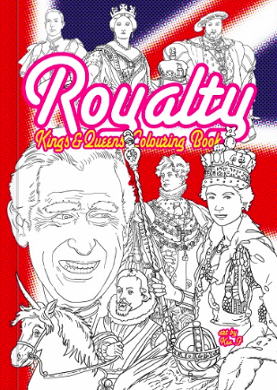 KevFComicArtist's tweet photo. Another colouring book? Fraid so.

Just in time for the #Coronation comes the Royalty Kings &amp; Queens Colouring Book.

All the best royals, from Kings Arthur &amp; Cnut right up to #KingCharlesIII drawn by me, with articles to boot.

Happy Royal colouring 

https://t.co/DihTzjEmBt https://t.co/qr1IunezoS