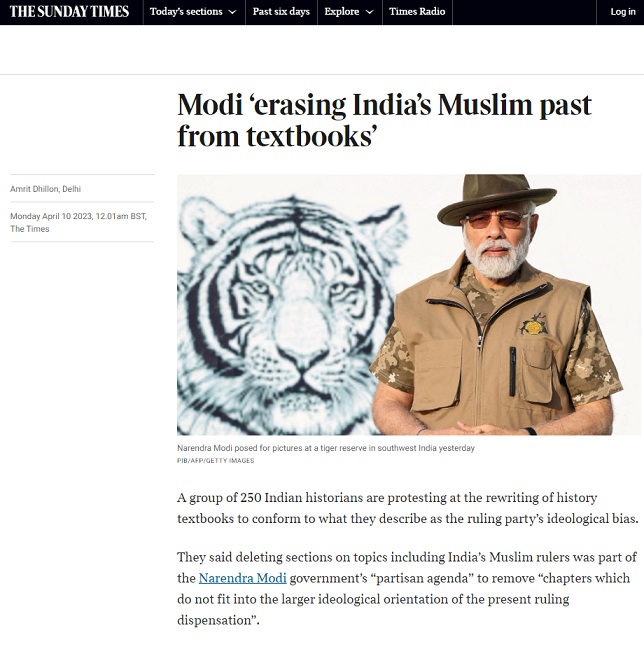 Muslims ruled India effectively,   more than 800 years (1001-1858). The last 300 years were ruled by the Muslim Mongols. whose rule reached regions that are today India, Pakistan, Afghanistan, Bangladesh & parts of Tibet.
Moody wants to write off All that from history textbooks !