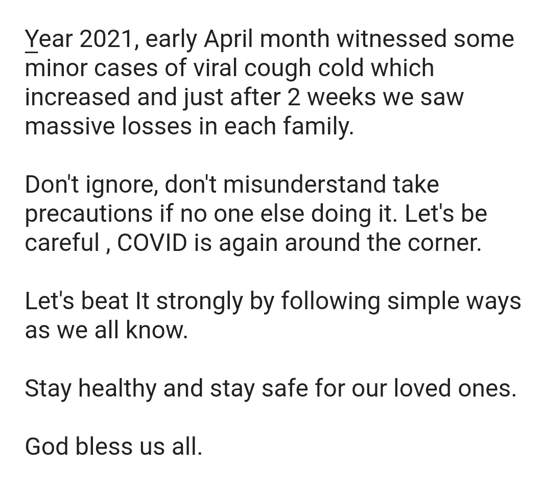Monika1208's tweet photo. Wear 😷, be mindful and spread awareness... https://t.co/NYGNkFwCVz
