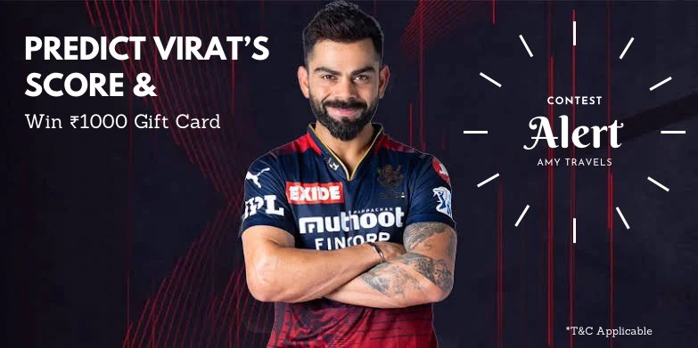 Predict how many runs #ViratKohli will score in today's Bangalore vs Lucknow match and get ₹1000 Amazon / Flipkart coupon. To participate and win; 1. Follow @AmyTravelsIN 2. RT or Share this tweet with a friend #IPL #Contest #Bengaluru #ContestAlert #RCBvsLSG #GTvsKKR #IPL2023