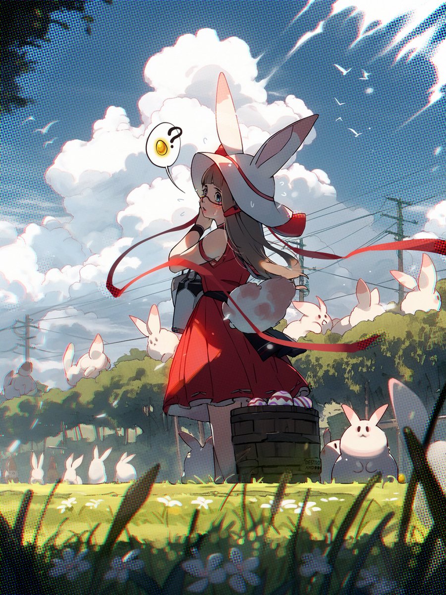 Late Easter illustration!!! I was too busy passing out on crème eggs &gt;w&lt; Hope yall had a great Easter weekend!
Where's the golden egg I wonder? :egg: :sparkles: 
<a href="/destroyand_/">Destroy and...｜Emergence-Where Dreams Land</a> #destroyand #happylateeaster