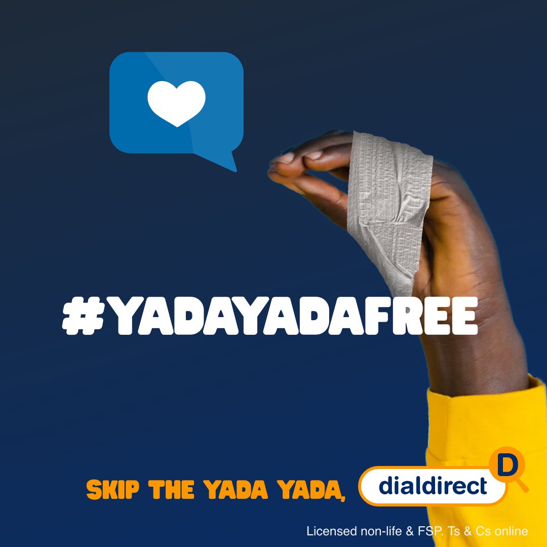 dialdirect's tweet photo. Best #YadaYadaFree comment wins! Comment below, get 0 likes and stand to win R1000. Easy, right? https://t.co/rEtz4vQX5X