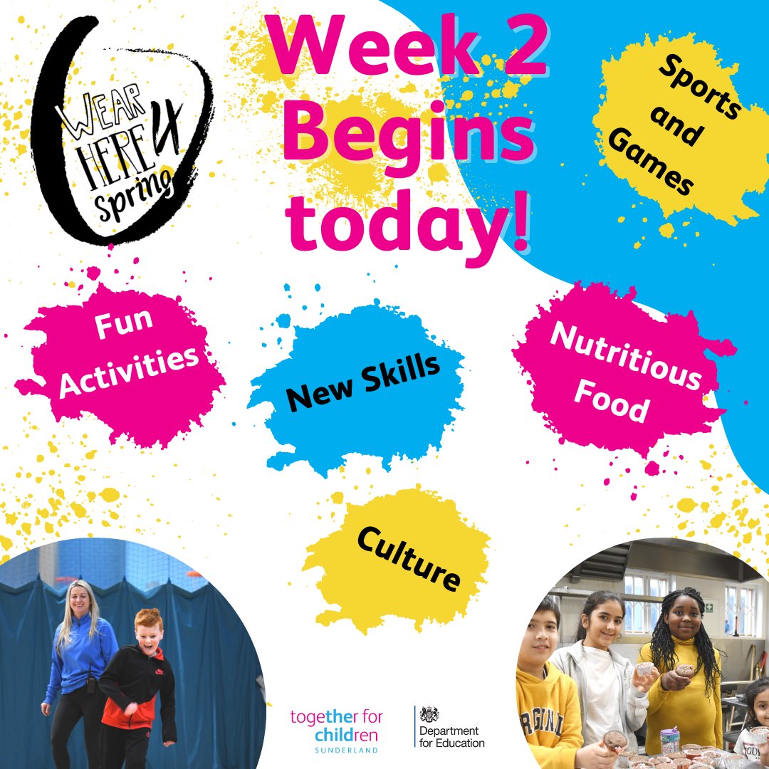 tfcsunderland's tweet photo. Week two of the Wear Here 4 Spring, Holiday Activity and Food (HAF) is underway and here’s what’s to look forward too.
Get involved this spring for #HAF2023 👇
https://t.co/7pbxCaAVIl
#WearHere4Spring https://t.co/Pb5HGcpIVh