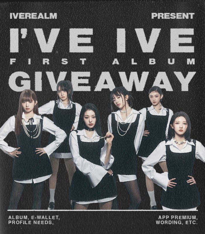️ㅤ
Descended upon the release of the album I'VE IVE, the track "I AM" imbues a fresh hue with its melodious fusion of harmonious rhythms. As our form of merriment, we present a giveaway for everyone whose also ecstatic for our newest album.
️ㅤ