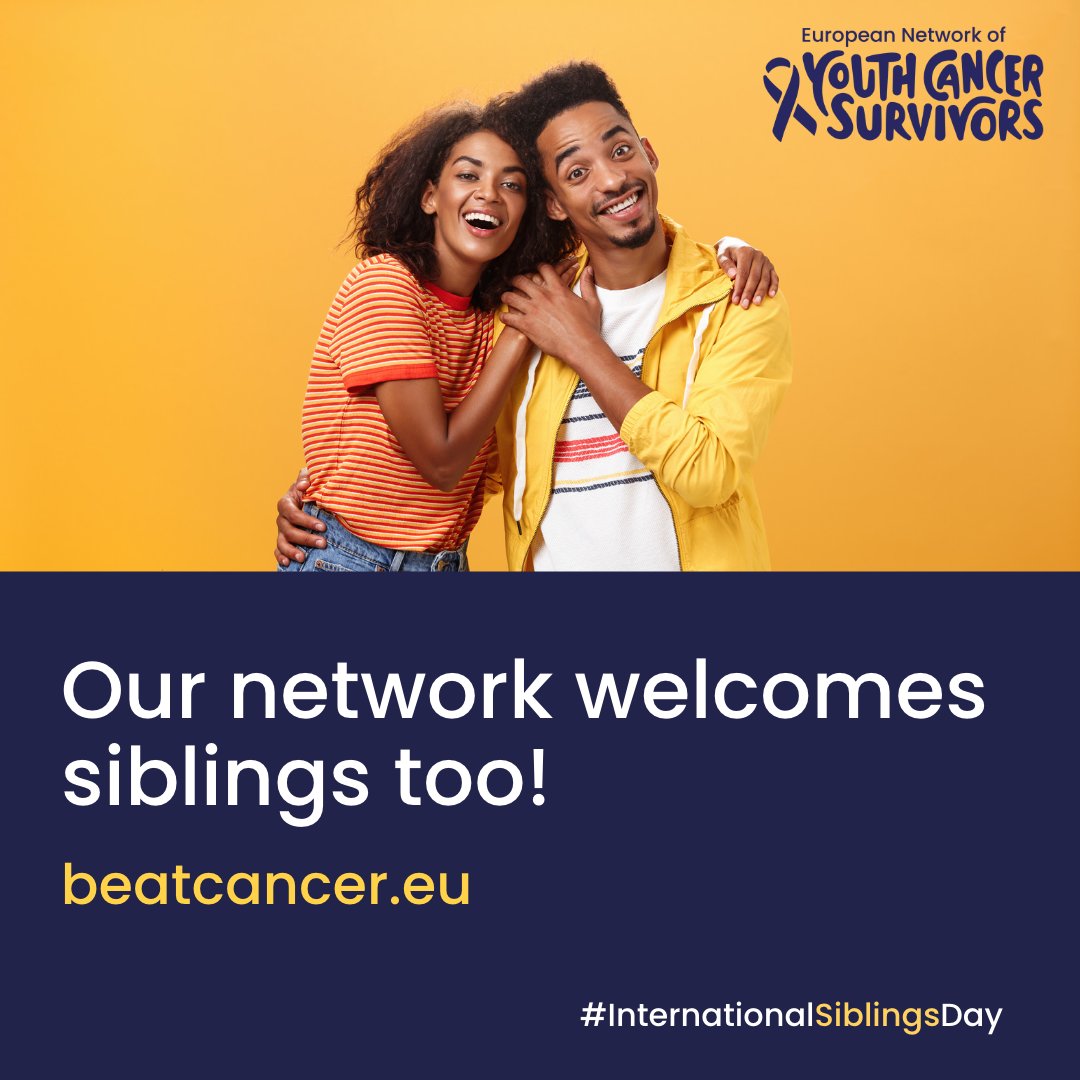 youthcancereu's tweet photo. Siblings are an essential support for youth cancer survivors! 👫

#EUCAYASNET is a network for young people living with cancer and after cancer, but also for their brothers and sisters.

This community is a safe space to share experiences with other siblings out there! 🎗 https://t.co/UAmmepn1LP