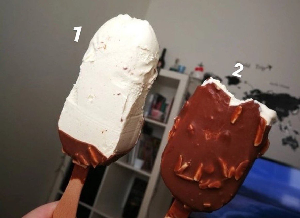¿Cómo te comes los helados?
RT derecha, soy normal por fuera.
FAV izquierda, soy un psicópata.