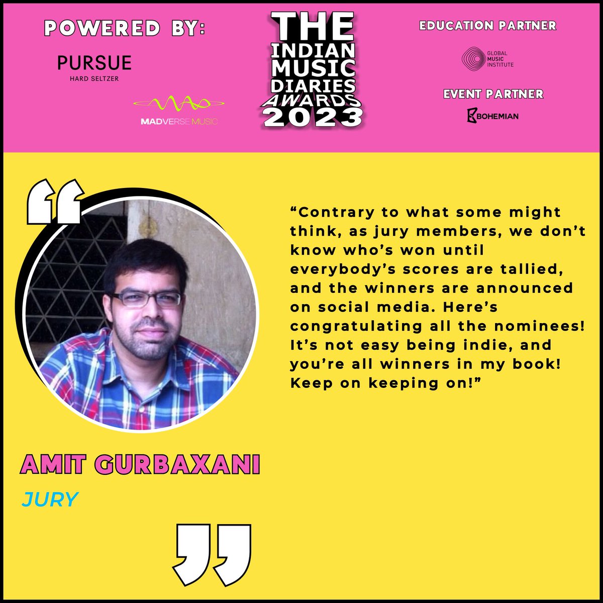 #WinnersAnnouncementSoon Read what our jury Amit Gurbaxani has to share about #TIMDAwards2023, being on the panel and including his insights on the emerging talents who were shortlisted for the awards. #music #india #indian #indianmusic #indianmusicscene #indianbands