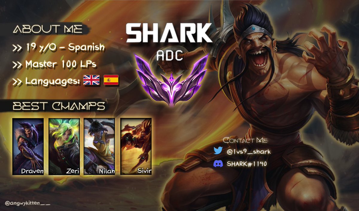 Buenas, actualmente estoy lft despues de 1 split de mejora en <a href="/ShiningStarsEC/">Shining Stars</a> y estoy buscando un equipo en CT
Referencias: <a href="/tearhunter_lol/">Turjunter</a> <a href="/Anom_LoL/">DigitalNostalgia</a>