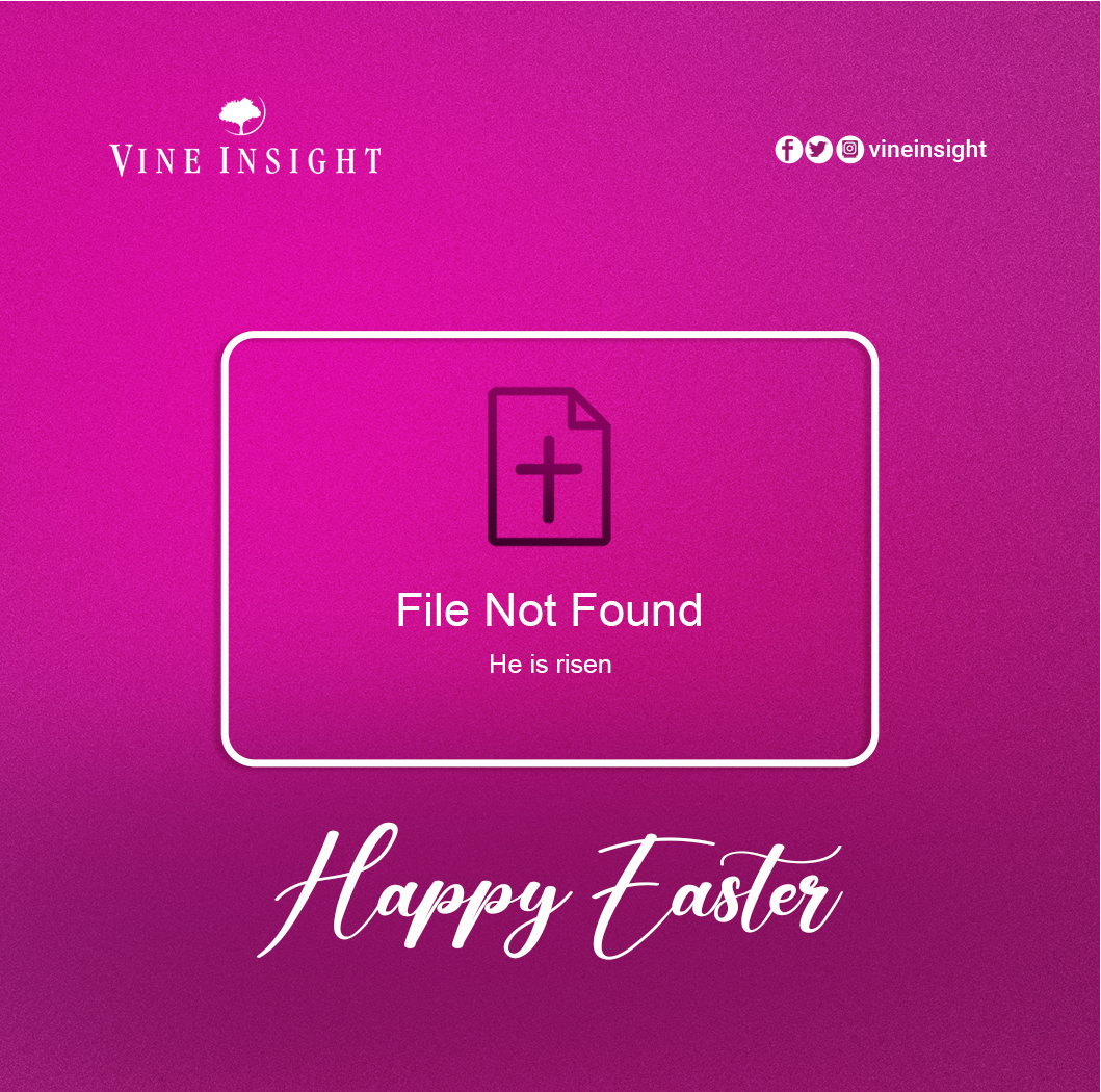 He is risen!!!
Happy Easter!!!

#Easter #HappyEaster #EasterMonday #VineInsight