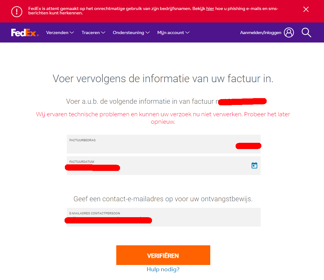 EesgerToering's tweet photo. @FedExEurope 
Your "click here to pay" doesn't work..
Your billing system doesn't work..
No telephone number..
angry letters..
...
poor service :-/ https://t.co/ZaK4wE5TT3